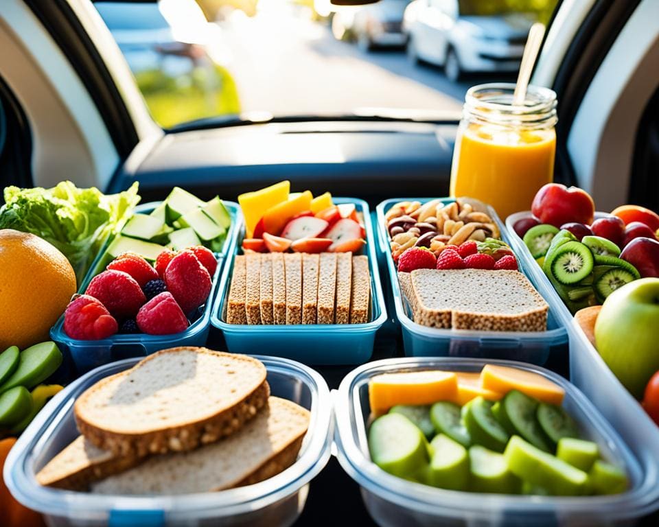 Gezonde snacks en maaltijden onderweg