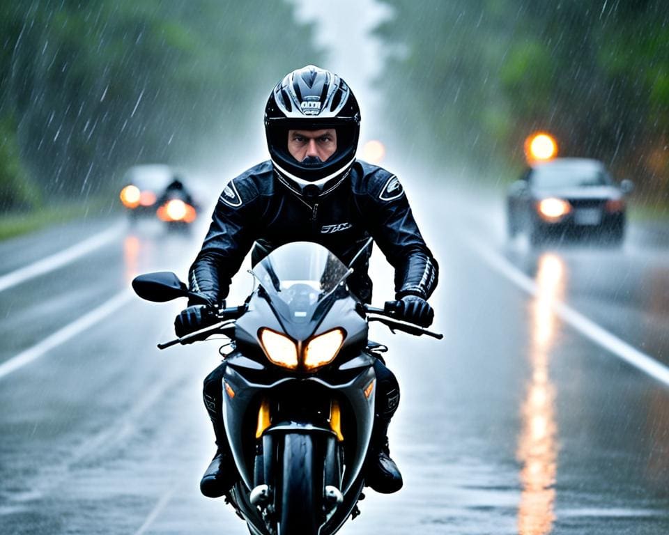 Motorrijden in de regen: veiligheidstips