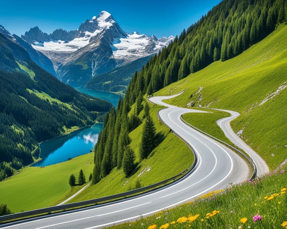 Natuurschoon in de schilderachtige Alpen