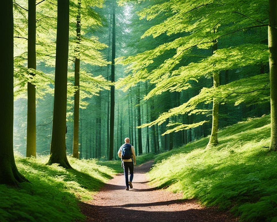 Wandelen in de bossen van Duitsland