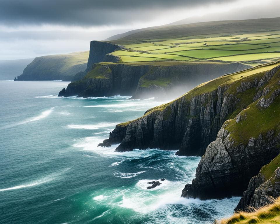 Wandelen langs de kustlijn van Ierland