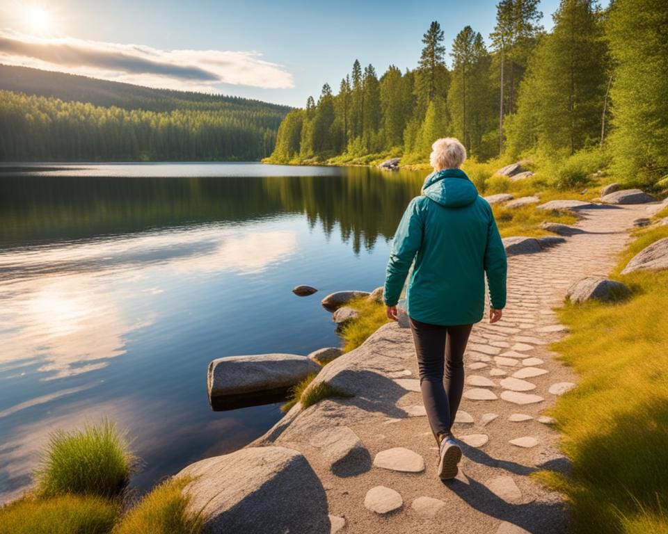 Wandelen langs de meren van Zweden