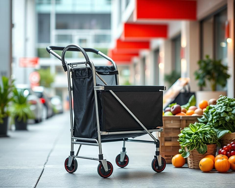 opvouwbare boodschappenwagen met wielen